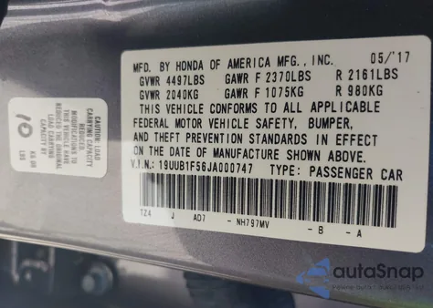 2018 Acura Tlx Tech Pkg z USA, uszkodzony, nr VIN 19UUB1F56JA000747